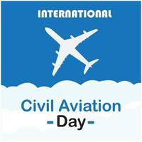 Tageschart der internationalen Zivilluftfahrt. Internationaler Flugtag vektor