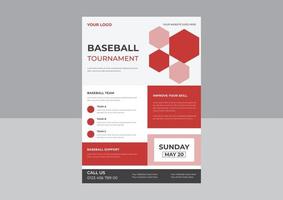 baseball flyer vektor, design för sport främjande, modern turnering. tillkännagivande om sportspel. flygblad, bannerreklam. vektor