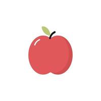Einfaches rotes Apfelsymbol in einem flachen Cartoon-Stil auf einem weißen, isolierten Hintergrund. Vektor-Illustration vektor