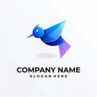 Vogel-Logo-Design mit moderner Farbe vektor