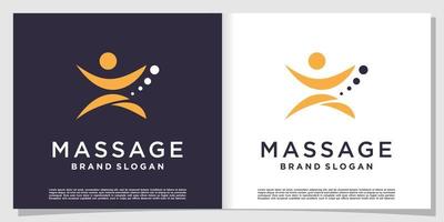 Massage-Logo mit kreativem Element Premium-Vektor Teil 5 vektor