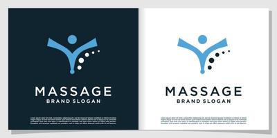 massage logotyp med kreativa element premium vektor del 1