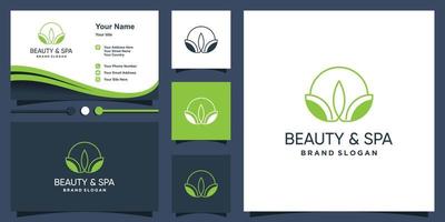 Beauty- und Spa-Logo mit kreativem Premium-Vektor im einzigartigen Stil vektor