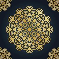 Luxus islamische goldene Farbe Mandala Design Hintergrund Design islamische Ornament vektor