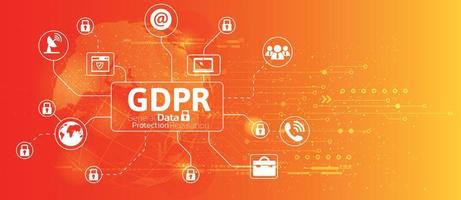 allmän dataskyddsförordning gdpr bakgrundskoncept. vektor