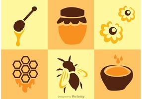 Bee och honung vektorer