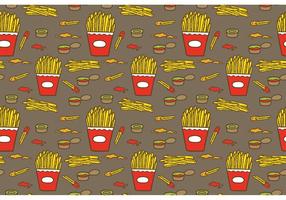 Free Fries mit Sauce Pattern Vector