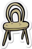 Aufkleber eines Cartoon-Stuhls vektor