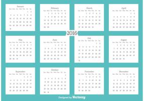 2016 Kalender vektor