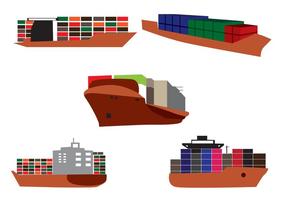 Vector Containerschiff