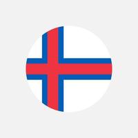 Land Färöer. Flagge der Färöer-Inseln. Vektor-Illustration. vektor