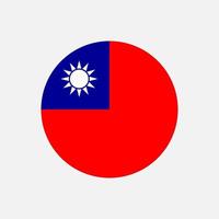 land taiwan. taiwanska flaggan. vektor illustration.