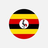 Land Uganda. Uganda-Flagge. Vektor-Illustration. vektor