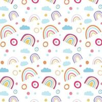 Boho-Stil Regenbogenmuster Hintergrund vektor