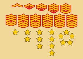 Militära Ranks Symboler vektor