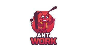 Ameisen-Maskottchen-Logo vektor