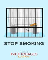 begreppet ingen rökning och världen ingen tobak day.vector illustration, affisch eller banderoll för världen ingen tobak dag. sluta röka vektor