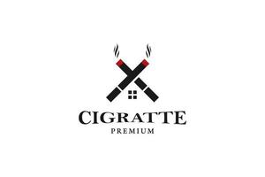 platt cigarett industrin fabriken logotyp design vektor grafisk symbol ikon illustration kreativ idé