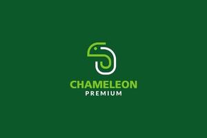 platt kameleont logotyp formgivningsmall vektor