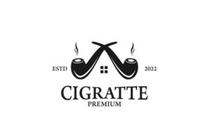 platt cigarett industrin fabriken logotyp design vektor grafisk symbol ikon illustration kreativ idé