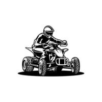 ATV-Quad-Bike und Extremsport-Illustrationsvektor vektor