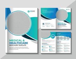 medicinsk eller hälsovård bifold broschyrmall vektor