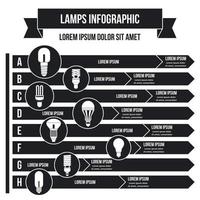 lampor infographic koncept, enkel stil vektor