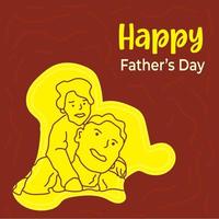vektor illustration av en fars dag hälsning, lämplig för användning för fars dag hälsning innehåll