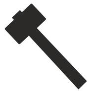 Hammer-Symbol auf weißem Hintergrund. geeignet für Web und mobile App. Vektor-Illustration vektor