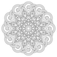 Arabesque Mandala Hintergrund, Mehndi, Tattoo, Islam, Arabisch, Indisch. minimales Blumenmuster. Malbuch Seite. vektor