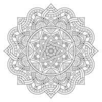 lyxig prydnadsmandala bakgrundsdesign, tatuering, islam, arabiska, indiska. minimal blommönster. målarbok sida. vektor