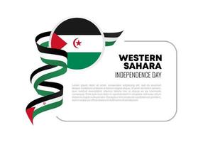 Tag der Unabhängigkeit der Westsahara für nationale Feierlichkeiten am 27. Februar vektor