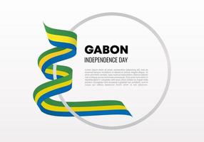 Gabons självständighetsdag för nationellt firande den 17 augusti. vektor