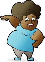 Cartoon übergewichtige Frau vektor
