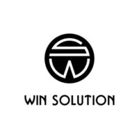 Monogramm-Initialen sw sw ws mit rundem Logo-Design vektor