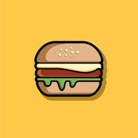 patty käse burger clipart illustration lecker hamburger bunt vektor