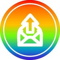 E-Mail-Rundschreiben im Regenbogenspektrum senden vektor