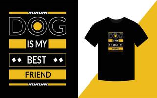 Hund ist mein bester Freund, Hunde-T-Shirt-Design für Katzenliebhaber vektor