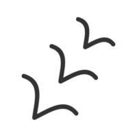 Vogelschwarm gefülltes Liniensymbol vektor
