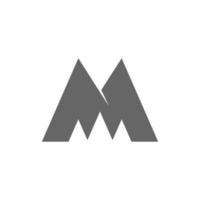 bokstaven m logotyp ikon illustration vektor