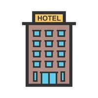 Hotel gefülltes Liniensymbol vektor