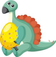 niedlicher Spinosaurus-Dinosaurier-Cartoon vektor