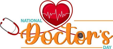 nationella läkardagen i juli logotyp vektor