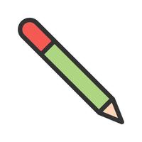Bleistift gefülltes Liniensymbol vektor