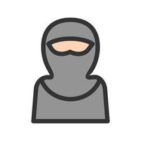 Frau mit Niqab-gefülltem Liniensymbol vektor