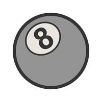 Symbol mit acht gefüllten Bällen vektor