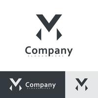 m och v mv logotyp vektordesign, kreativ initial logotyp vektordesign vektor