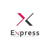 modern express vektor logotypdesign, pil business logotyp ikon designmall