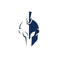 spartanischer Helm-Logo-Design-Vektor. spartanische Logo-Vorlage vektor
