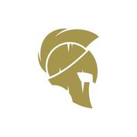 spartanischer Helm-Logo-Design-Vektor. spartanische Logo-Vorlage vektor
